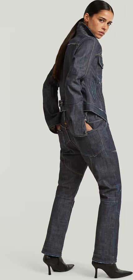 G-Star RAW RR 5620 Biker Kick Cropped Jeans Donkerblauw Dames - Foto 6