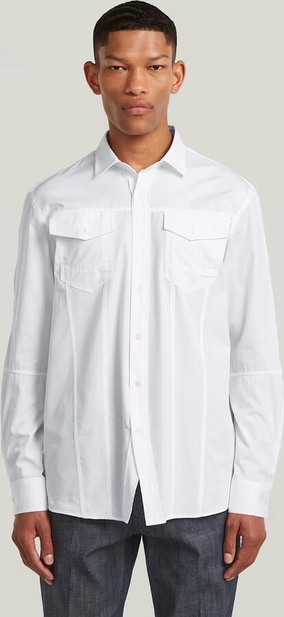 G-Star RAW RR Biker Kick Overhemd Wit Heren