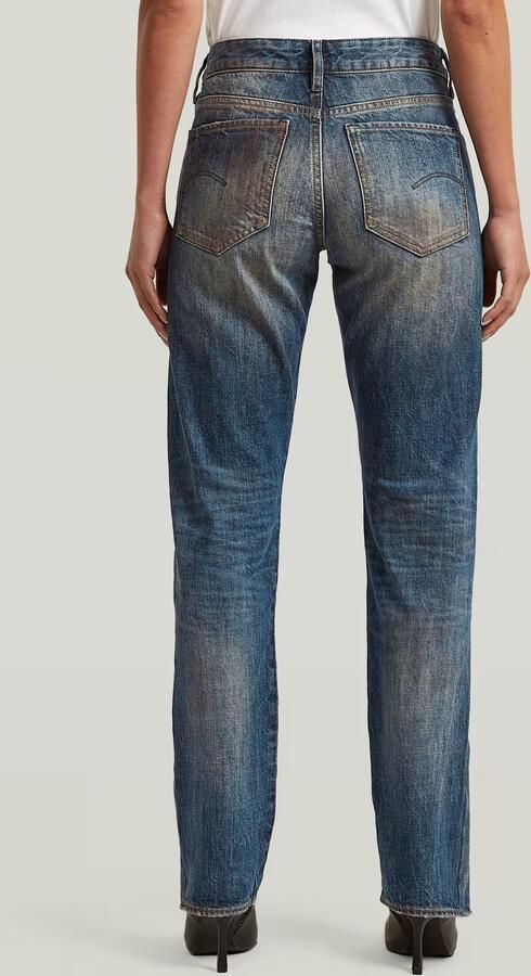 G-Star RAW RR Straight Selvedge Jeans Donkerblauw Dames - Foto 6
