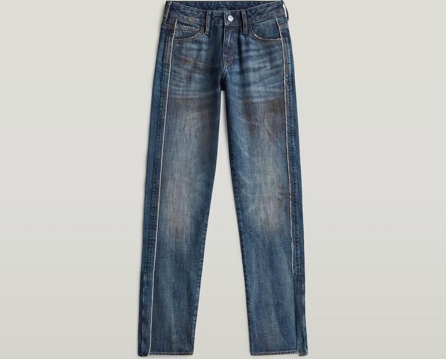 G-Star RAW RR Straight Selvedge Jeans Donkerblauw Dames - Foto 4