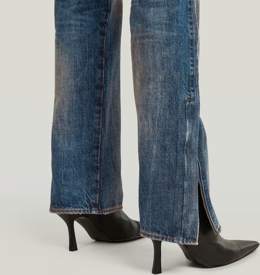 G-Star RAW RR Straight Selvedge Jeans Donkerblauw Dames - Foto 3