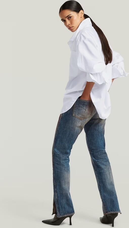 G-Star RAW RR Straight Selvedge Jeans Donkerblauw Dames - Foto 5
