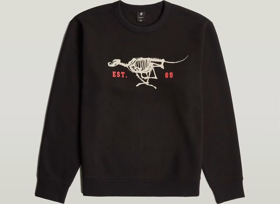 G-Star RAW Running Dog Back Graphic Sweater Zwart Heren - Foto 3
