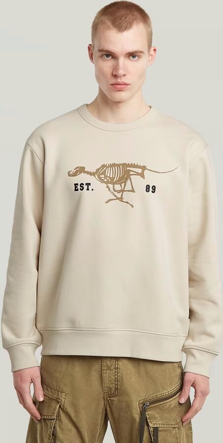 G-Star RAW Running Dog Sweater Wit Heren - Foto 8