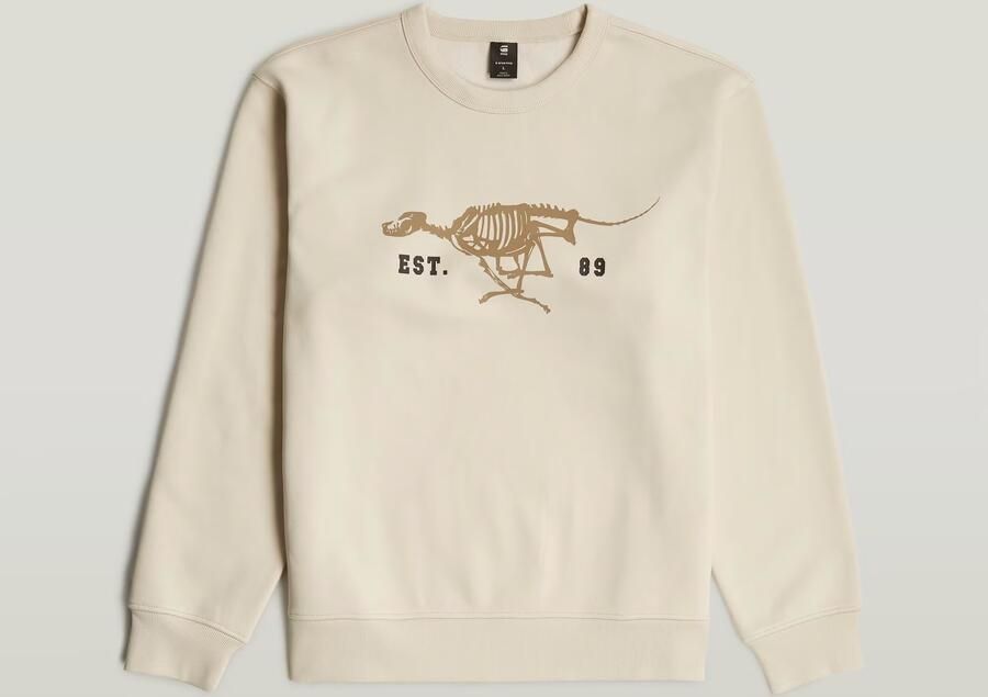 G-Star RAW Running Dog Sweater Wit Heren - Foto 3