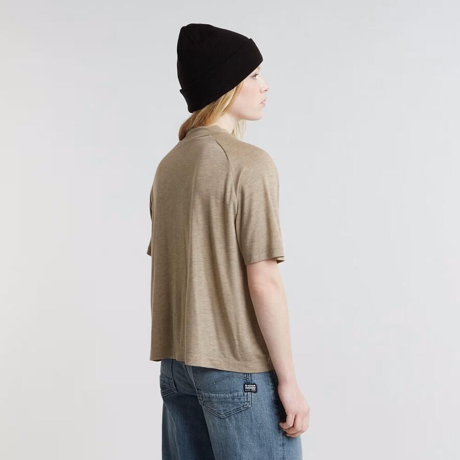 G-Star RAW Saddle Sleeve Boxy Top Beige Dames - Foto 2