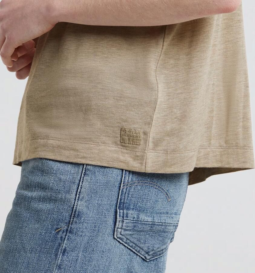 G-Star RAW Saddle Sleeve Boxy Top Beige Dames - Foto 6
