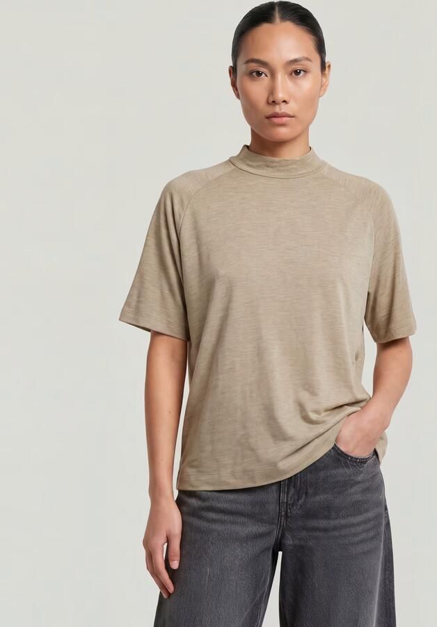 G-Star RAW Saddle Sleeve Boxy Top Beige Dames - Foto 4
