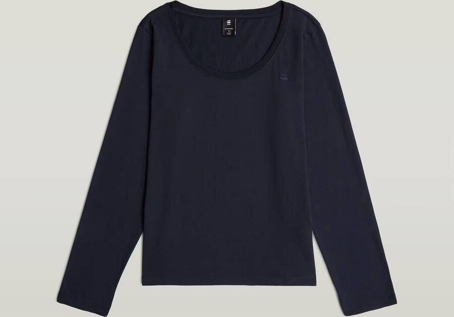 G-Star RAW Scoop Neck Longsleeve T-Shirt Donkerblauw Dames - Foto 3