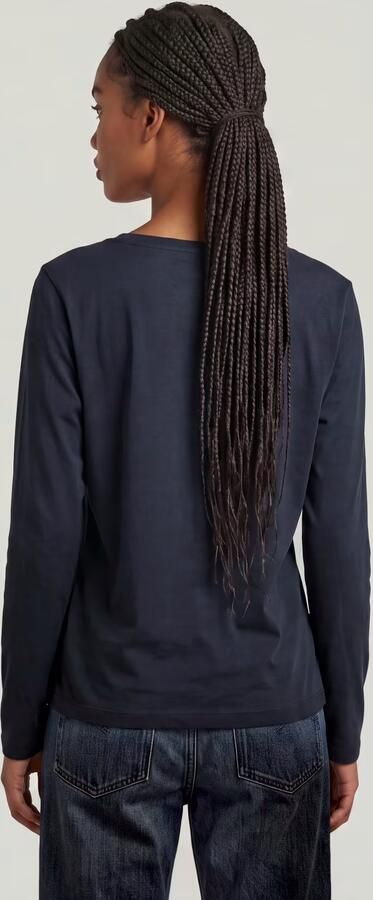 G-Star RAW Scoop Neck Longsleeve T-Shirt Donkerblauw Dames - Foto 5