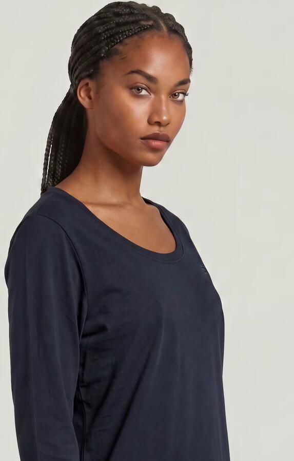 G-Star RAW Scoop Neck Longsleeve T-Shirt Donkerblauw Dames - Foto 4