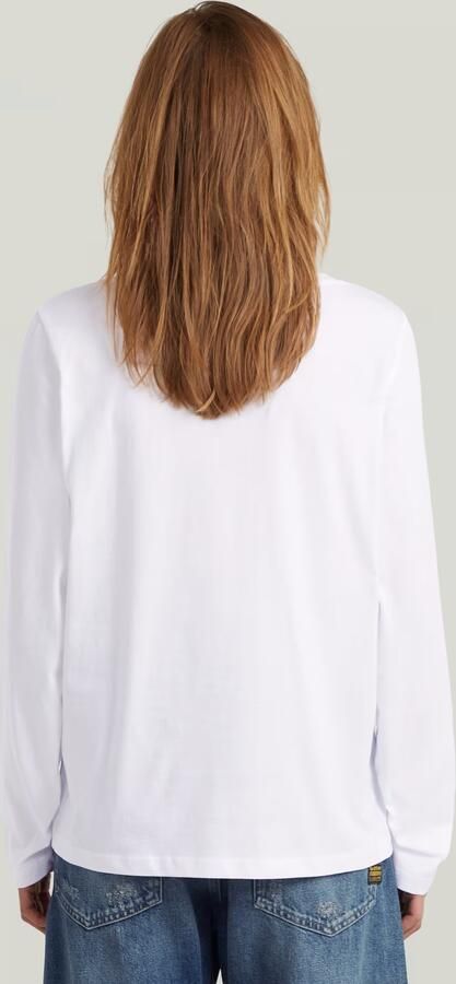 G-Star RAW Scoop Neck Longsleeve T-Shirt Wit Dames - Foto 5