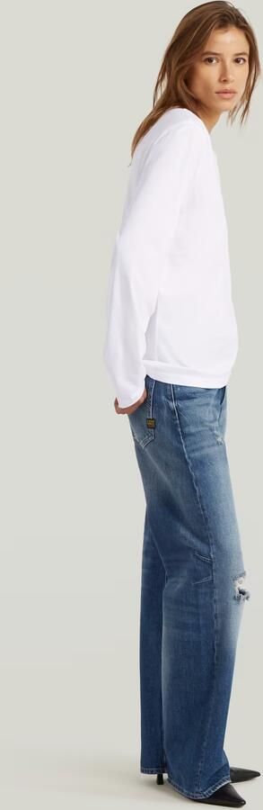 G-Star RAW Scoop Neck Longsleeve T-Shirt Wit Dames - Foto 7