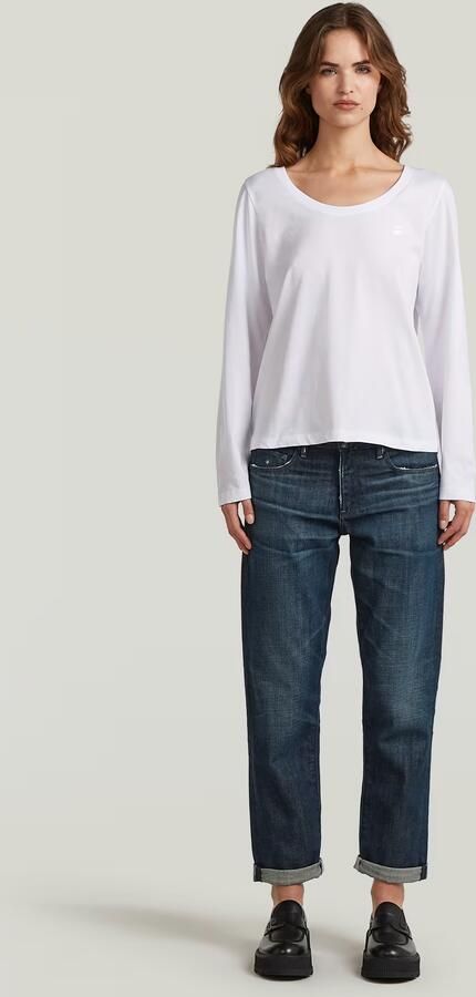 G-Star RAW Scoop Neck Longsleeve T-Shirt Wit Dames - Foto 6