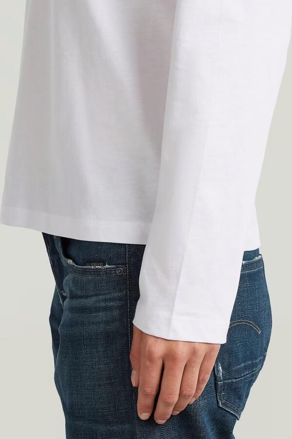 G-Star RAW Scoop Neck Longsleeve T-Shirt Wit Dames - Foto 3