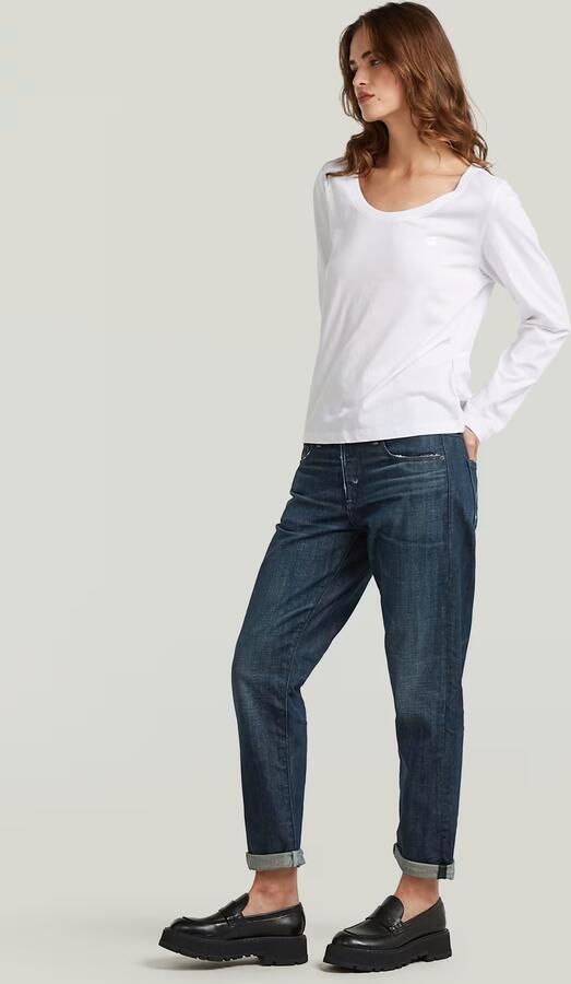 G-Star RAW Scoop Neck Longsleeve T-Shirt Wit Dames - Foto 5