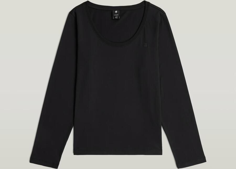 G-Star RAW Scoop Neck Longsleeve T-Shirt Zwart Dames - Foto 3