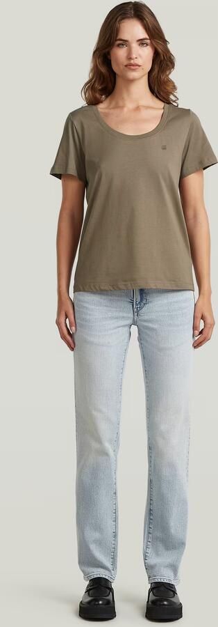 G-Star RAW Scoop Neck T-Shirt Bruin Dames - Foto 7