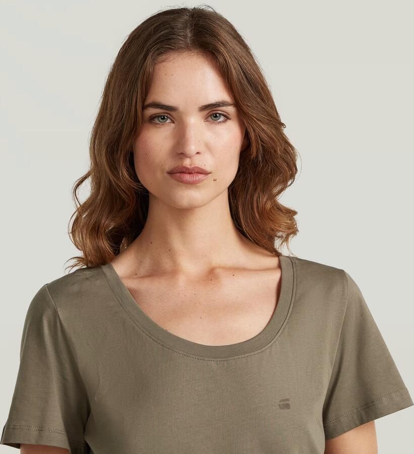 G-Star RAW Scoop Neck T-Shirt Bruin Dames - Foto 3