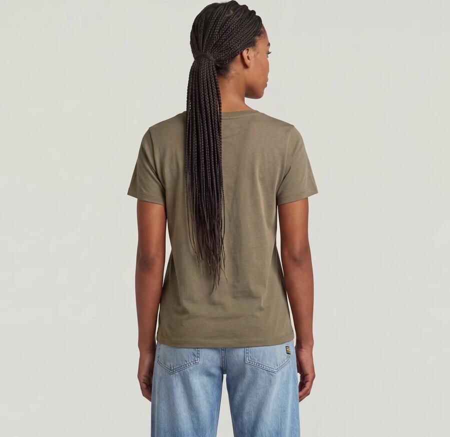 G-Star RAW Scoop Neck T-Shirt Bruin Dames - Foto 3