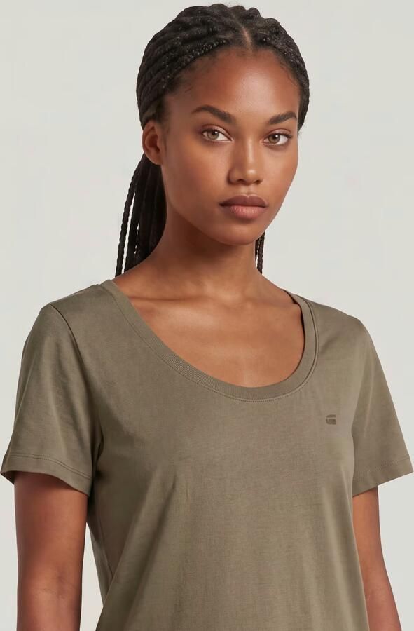 G-Star RAW Scoop Neck T-Shirt Bruin Dames - Foto 5