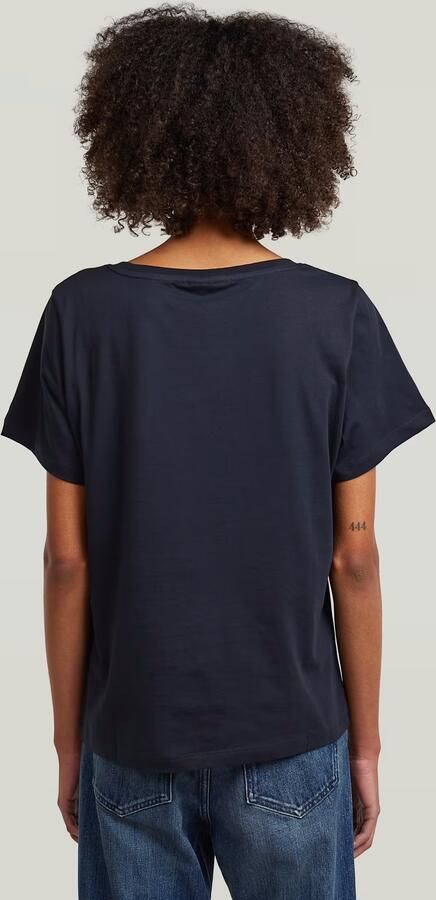 G-Star RAW Scoop Neck T-Shirt Donkerblauw Dames - Foto 6