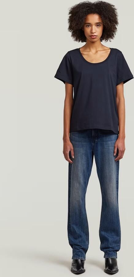 G-Star RAW Scoop Neck T-Shirt Donkerblauw Dames - Foto 5