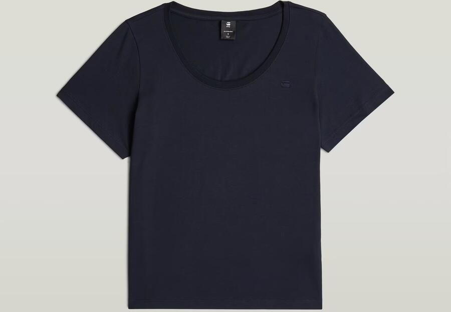 G-Star RAW Scoop Neck T-Shirt Donkerblauw Dames - Foto 4
