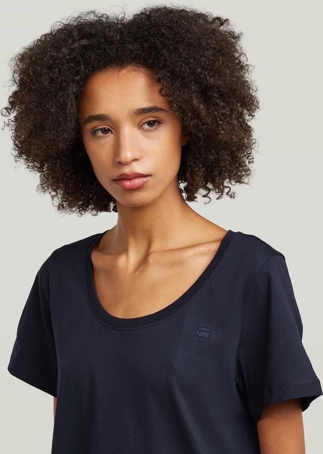 G-Star RAW Scoop Neck T-Shirt Donkerblauw Dames - Foto 3