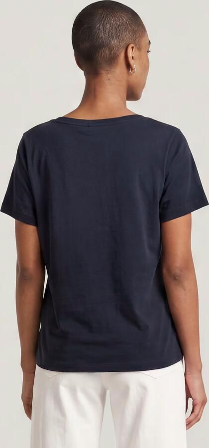 G-Star RAW Scoop Neck T-Shirt Donkerblauw Dames - Foto 5