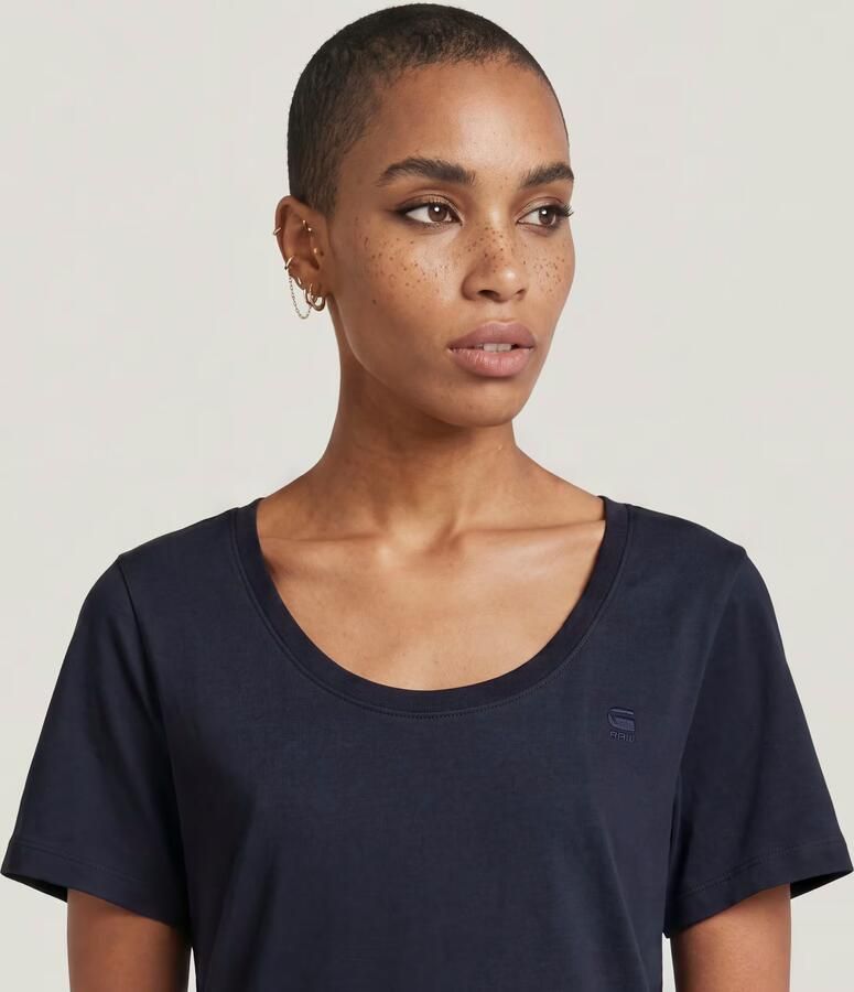 G-Star RAW Scoop Neck T-Shirt Donkerblauw Dames - Foto 3