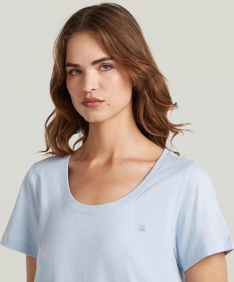 G-Star RAW Scoop Neck T-Shirt Lichtblauw Dames - Foto 3