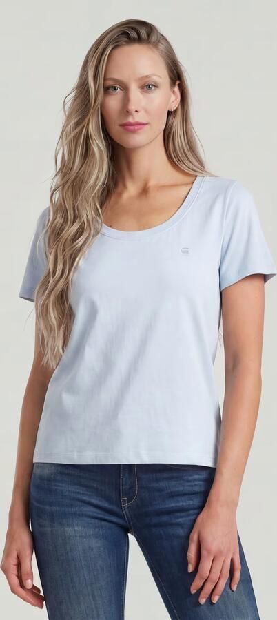 G-Star RAW Scoop Neck T-Shirt Lichtblauw Dames - Foto 5