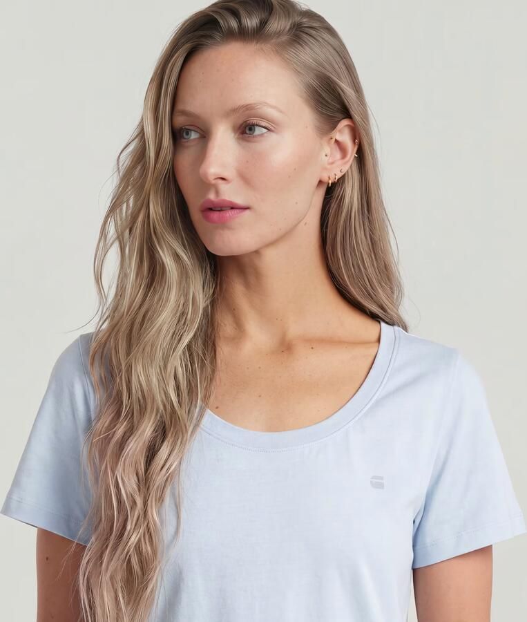 G-Star RAW Scoop Neck T-Shirt Lichtblauw Dames - Foto 3