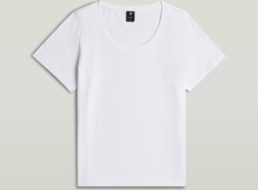 G-Star RAW Scoop Neck T-Shirt Wit Dames - Foto 4