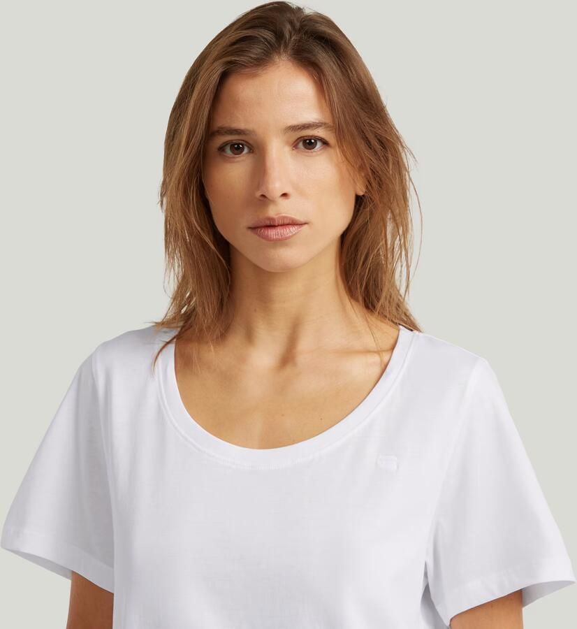 G-Star RAW Scoop Neck T-Shirt Wit Dames - Foto 3