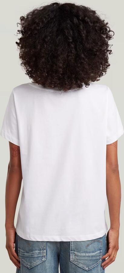 G-Star RAW Scoop Neck T-Shirt Wit Dames - Foto 5