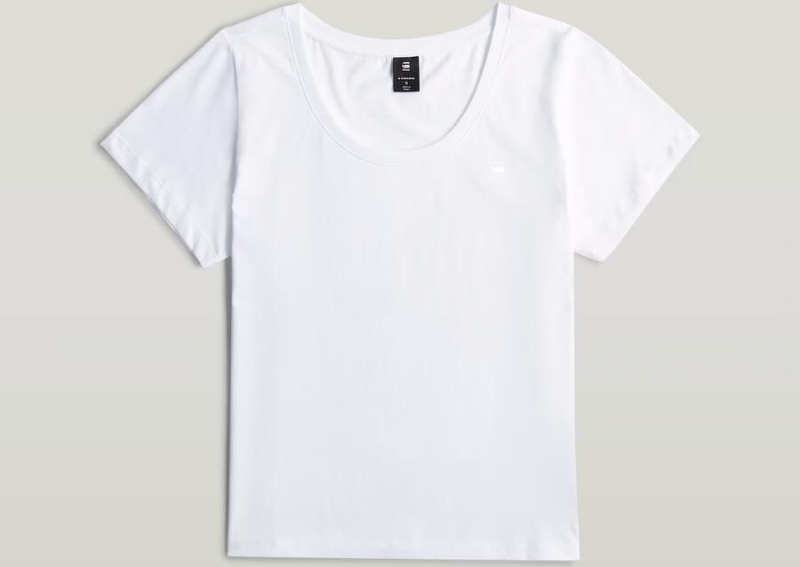 G-Star RAW Scoop Neck T-Shirt Wit Dames - Foto 4