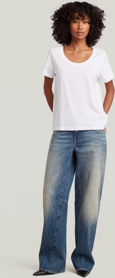 G-Star RAW Scoop Neck T-Shirt Wit Dames - Foto 7