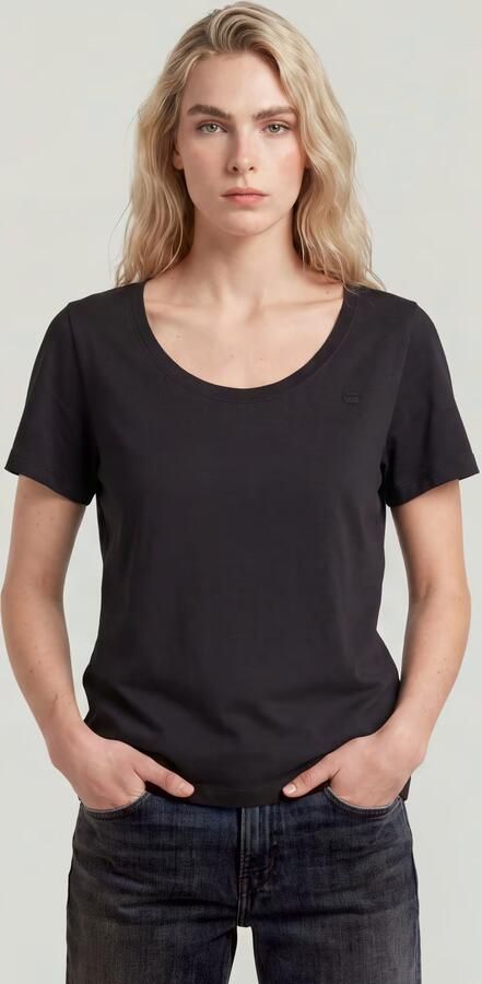 G-Star RAW Scoop Neck T-Shirt Zwart Dames - Foto 5