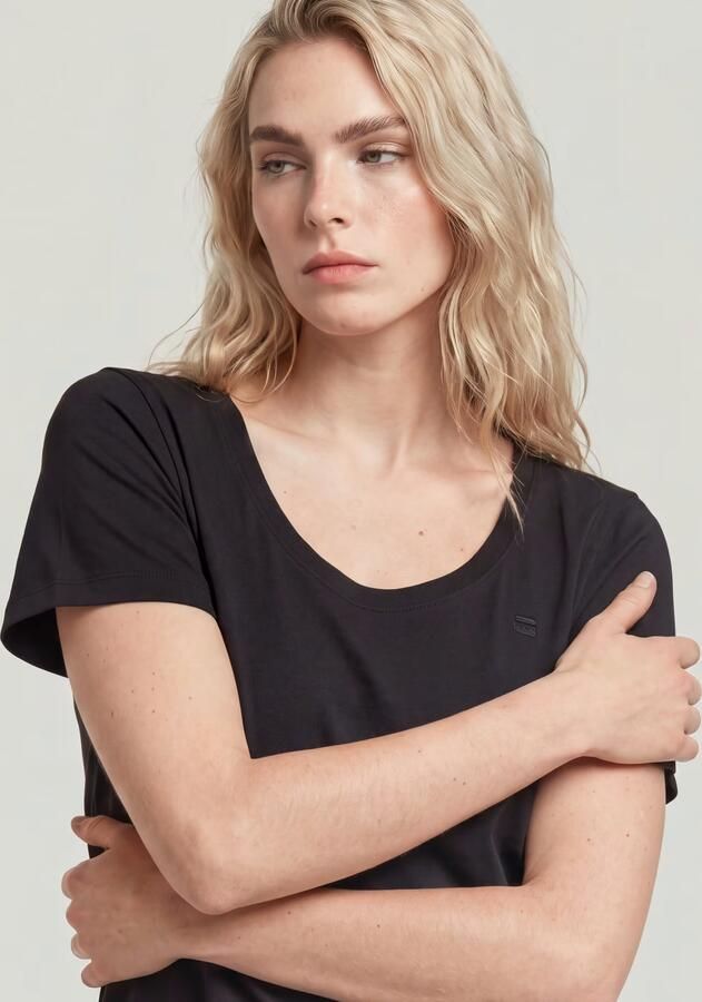 G-Star RAW Scoop Neck T-Shirt Zwart Dames - Foto 4