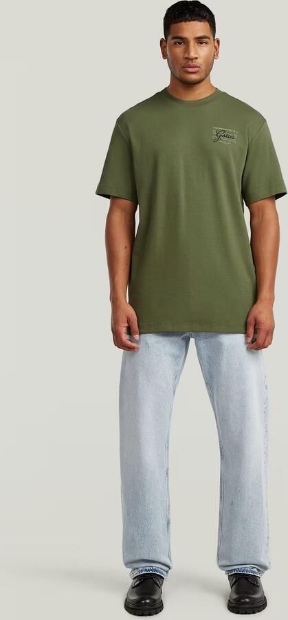 G-STAR RAW Heren Polo's & T-shirts Script Gr R T Khaki - Foto 10