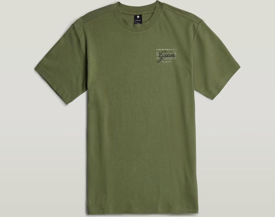 G-STAR RAW Heren Polo's & T-shirts Script Gr R T Khaki - Foto 7