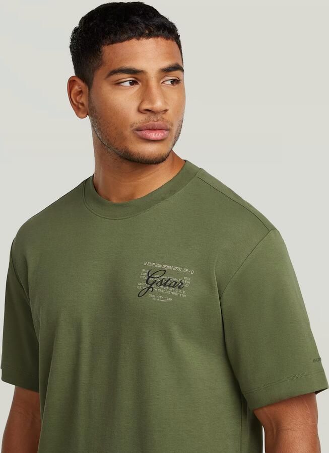 G-STAR RAW Heren Polo's & T-shirts Script Gr R T Khaki - Foto 8