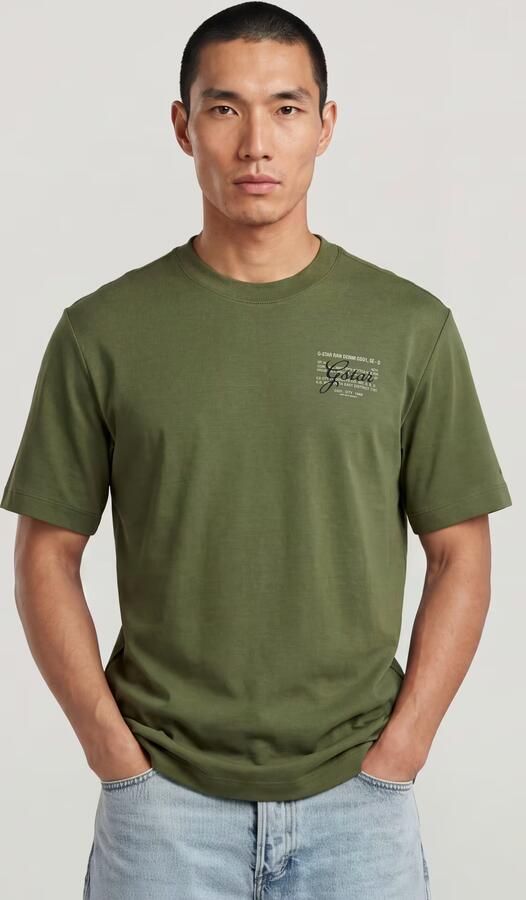 G-STAR RAW Heren Polo's & T-shirts Script Gr R T Khaki - Foto 11