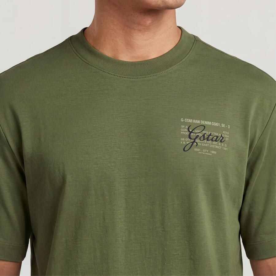 G-STAR RAW Heren Polo's & T-shirts Script Gr R T Khaki - Foto 7