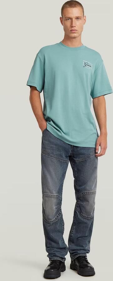 G-Star RAW Script Graphic T-Shirt Midden blauw Heren - Foto 6