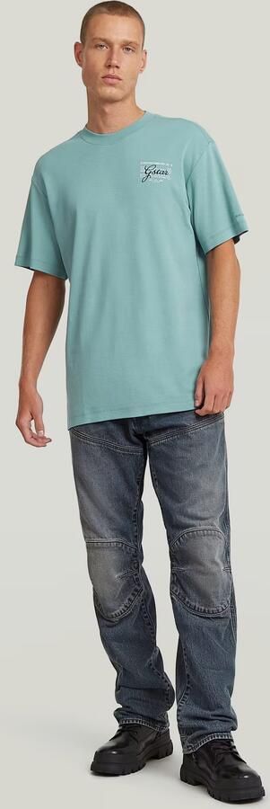G-Star RAW Script Graphic T-Shirt Midden blauw Heren - Foto 7