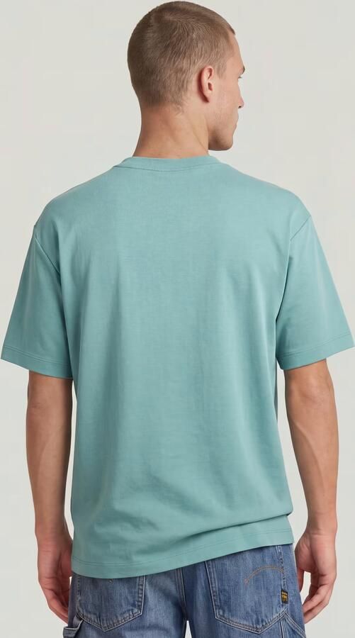 G-Star RAW Script Graphic T-Shirt Midden blauw Heren - Foto 4