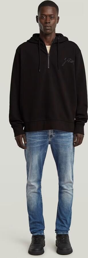 G-Star RAW Script Half Zip Hoodie Zwart Heren - Foto 5